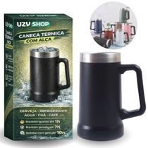 Caneca Térmica 700ml Parede Dupla Inox a Vácuo Conserva Temperatura Quente e Frio Cerveja Chopp Café Caneca Térmica 700ml Parede Dupla Inox a Vácuo Conserva Temperatura Quente e Frio Cerveja Chopp Café