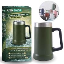 Caneca Térmica 700ml Parede Dupla Inox a Vácuo Conserva Temperatura Quente e Frio Cerveja Chopp Café Caneca Térmica 700ml Parede Dupla Inox a Vácuo Conserva Temperatura Quente e Frio Cerveja Chopp Café