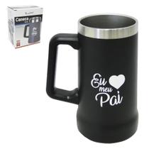 Caneca Térmica 750ml Parede Dupla Frases Pai - Inox Caneca Térmica 750ml Parede Dupla Frases Pai - Inox