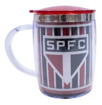 Caneca Térmica Arredondada Com Tampa São Paulo 450 Ml Caneca Térmica Arredondada Com Tampa São Paulo 450 Ml