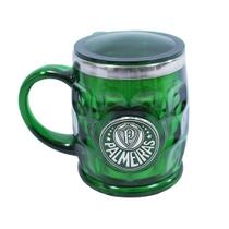 Caneca Térmica Brasão Metal Verde 500Ml Palmeiras