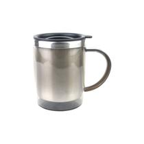 Caneca Térmica C/ Tampa Aço Inox Bebidas Quentes Frias 450mL