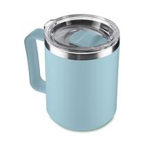 Caneca Térmica Café 450ml com Tampa Aço Inox Parede Dupla Azul Caneca Térmica Café 450ml com Tampa Aço Inox Parede Dupla Azul
