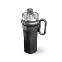 Caneca Termica com Alca Tampa e Canudo Inox Black 1,2L