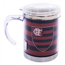 Caneca Térmica Com Tampa 450ml Listrada - Flamengo Caneca Térmica Com Tampa 450ml Listrada - Flamengo