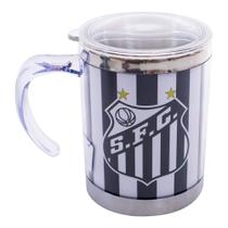 Caneca Térmica Com Tampa 450ml Listrada - Santos Caneca Térmica Com Tampa 450ml Listrada - Santos