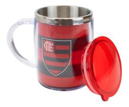 Caneca Térmica Com Tampa 450ml Oficial Flamengo