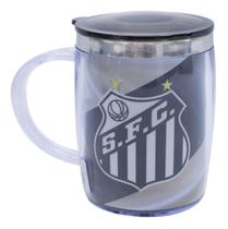 Caneca Térmica Com Tampa 450ml Santos Faixa Caneca Térmica Com Tampa 450ml Santos Faixa
