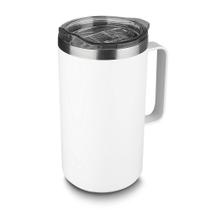 Caneca Térmica com Tampa All White 750ML Plástico com Área Interna em Inox Branco Asia Import Caneca Térmica com Tampa All White 750ML Plástico com Área Interna em Inox Branco Asia Import