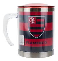 Caneca Térmica Com Tampa Listrada 450ml - Flamengo