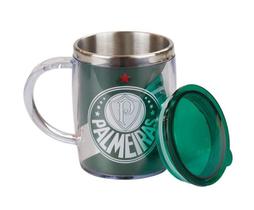 Caneca Térmica Com Tampa Palmeiras 450ml Oficial