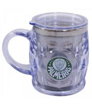 Caneca Térmica Com Tampa Palmeiras Cinza 500ml Oficial