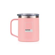 Caneca Térmica Com Tampa Pantone Cerveja Gelada Rosa 370ml
