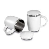 Caneca Térmica com Tampa para 400ml Coffee Time - ASIA IMPORT Caneca Térmica com Tampa para 400ml Coffee Time - ASIA IMPORT