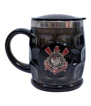Caneca Térmica Corinthians 500ml - Plástico/Inox com Brasão