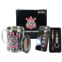 Caneca Termica Corinthians + Chaveiro Terra Sagrada Oficial