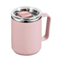 Caneca Térmica De Café Em Aço Inoxidável De 450ml Com Alça E Tampa, Termo De Viagem Com Dupla Parede Caneca Térmica De Café Em Aço Inoxidável De 450ml Com Alça E Tampa, Termo De Viagem Com Dupla Parede
