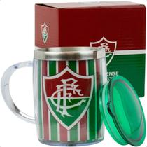 Caneca Térmica Fluminense Listrada Com Tampa 450ml Ref. QH002F6B