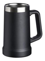 Caneca Térmica Grande Capacidade 700ml Color Black Com Alça - Preto