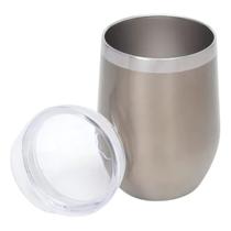 Caneca Térmica Inox Bronze Parede Dupla com Tampa 350 ml - Mimo Style - AJ20034 Caneca Térmica Inox Bronze Parede Dupla com Tampa 350 ml - Mimo Style - AJ20034