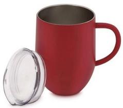 Caneca Térmica Inox Red Parede Dupla com Tampa 350 ml - Mimo Style - AJ20035 Caneca Térmica Inox Red Parede Dupla com Tampa 350 ml - Mimo Style - AJ20035