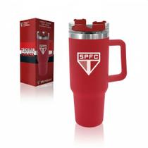 Caneca Térmica Inox São Paulo 1200ml com Alça e Tampa Parede Dupla