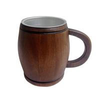 Caneca Térmica Madeira Rústica 400ml - Caldeira