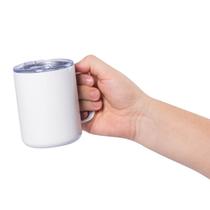 Caneca Térmica Para Sublimação Inox Branca de 370ml