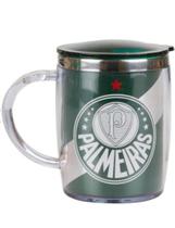 Caneca termica plastico para chopp palmeiras com tampa 450 ml