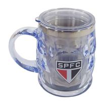 Caneca termica plastico para chopp são paulo com tampa 500 ml - mileno - ddp/ddn - Mileno Com