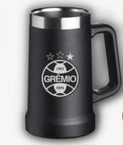 Caneca termica preta 700ml oficial grêmio