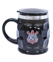 Caneca Térmica Relevo Com Tampa 500ML - Corinthians