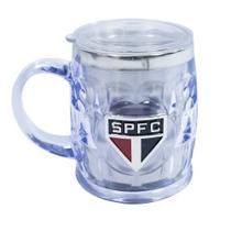 Caneca Térmica Transparente Brasão Metal 500Ml São Paulo