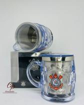 Caneca Térmica Transparente Com Tampa 500ml - Corinthians Produto Licenciado - Mileno