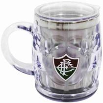 Caneca Térmica Transparente Com Tampa 500ml - Fluminense Caneca Térmica Transparente Com Tampa 500ml - Fluminense