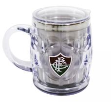 Caneca Térmica Transparente Com Tampa 500ml Fluminense