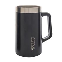 Caneca Térmica Wolff em Aço Inox Preto 500ml