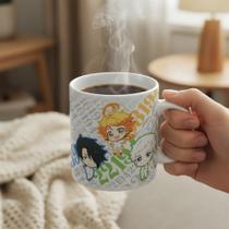 Caneca The Promised Neverland Norman Emma Ray Krone Thoma Branco Promised Neverland 2