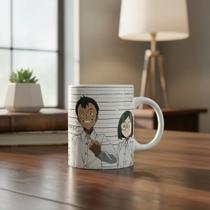 Caneca The Promised Neverland Norman Emma Ray Krone Thoma Branco Promised Neverland 3