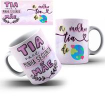 Caneca Tia Melhor tia do mundo 325ml Caneca Branca Personalizada