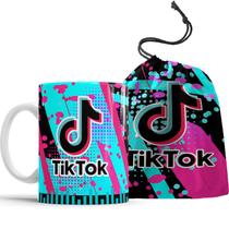 Caneca Tik Tok com Saquinho Caneca Tik Tok com Saquinho