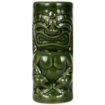 Caneca Tiki de cerâmica verde, copo de coquetel de estilo polinésio de 350 ml Caneca Tiki de cerâmica verde, copo de coquetel de estilo polinésio de 350 ml