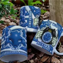 Caneca Time Do Coração 3d Personalizada 325ml Branca