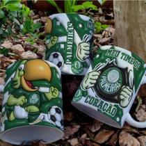 Caneca Time Do Coração 3d Personalizada 325ml Branca - TIMES