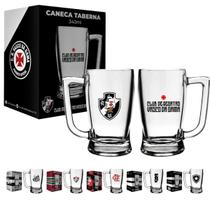 Caneca Times Cerveja 340ml Vidro Chopp Flamengo Corinthians Santos Taberna