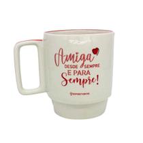 Caneca Tina 400ml Amiga Desde Sempre Caneca Tina 400ml Amiga Desde Sempre