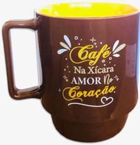 Caneca Tina em Cerâmica Café na Xícara 400ml- Zona Criativa