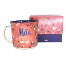 Caneca Tom 350ml Mae Forca, Dedicacao E Amor