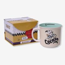 Caneca tom 350ml snoopy bicicleta
