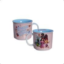 Caneca Tom Princesas Disney 350ml Rosa e Encantadora